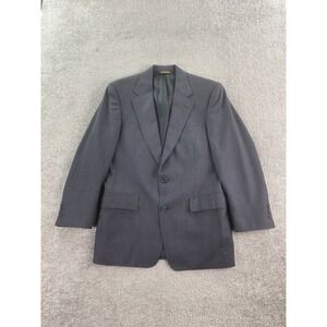 Vintage Brooks Brothers Suit Jacket 39 R Blue Wool Glen Plaid Luxury USA Premium